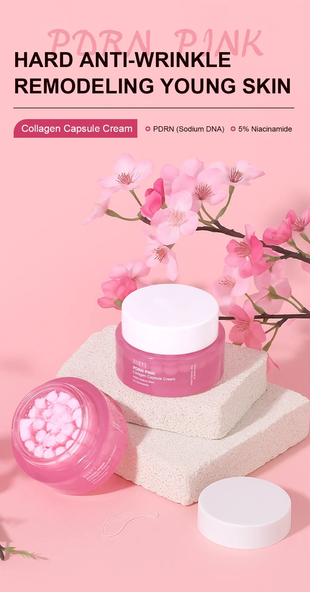 Korean PDRN Collagen Capsule Cream — Niacinamide Brightening Moisturiser