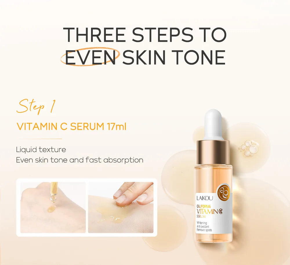 LAIKOU Vitamin C Luxury Skincare Collection — 3-Piece Brightening Set