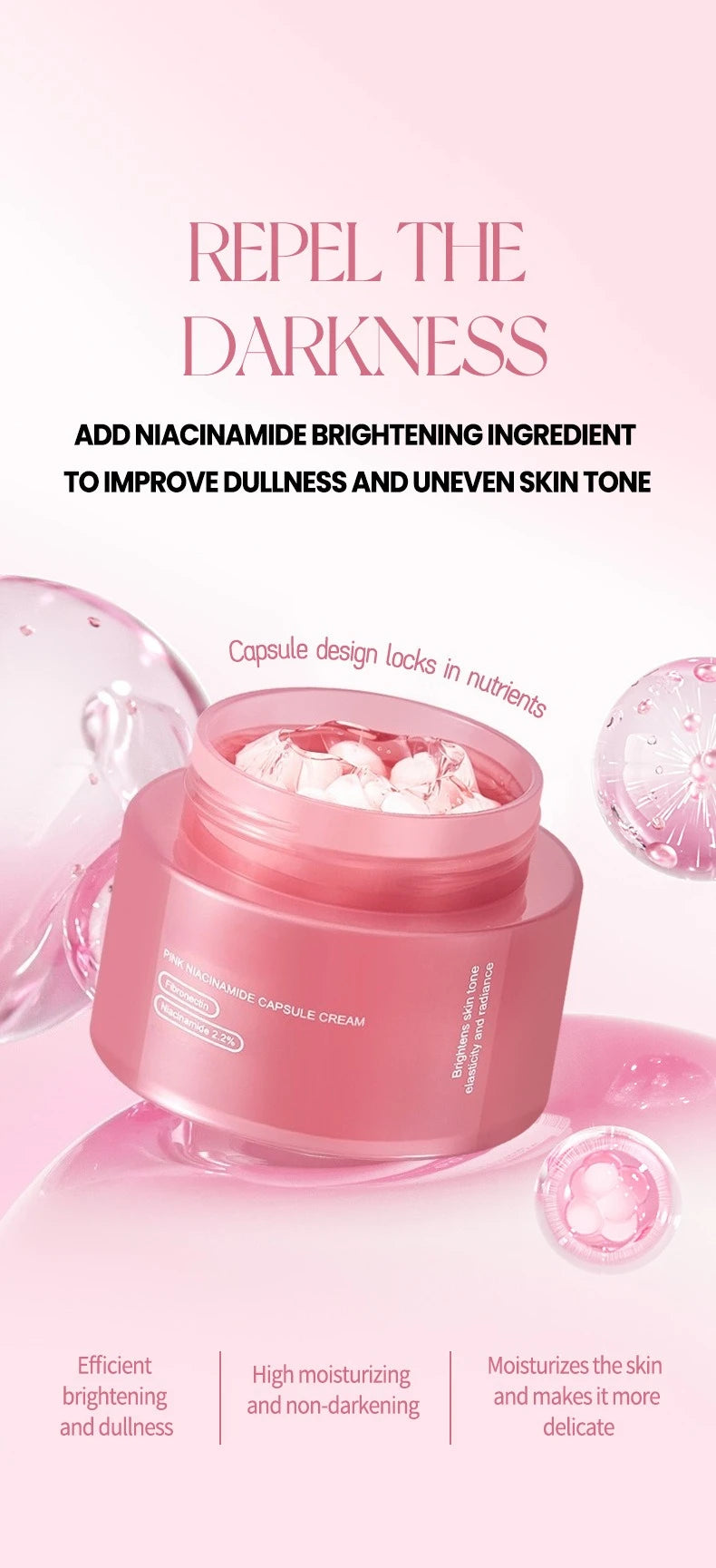 Korean PDRN Collagen Capsule Cream — Niacinamide Brightening Moisturiser
