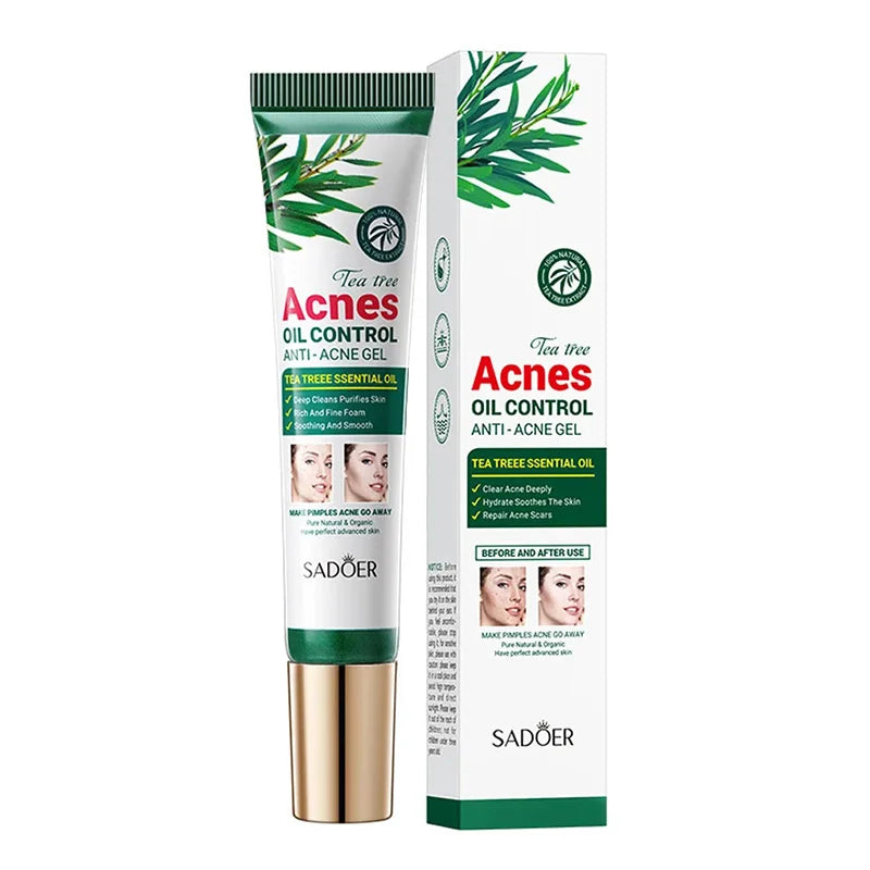 SADOER Tea Tree Purifying Acne Gel Cream — Oil Control & Hydrating