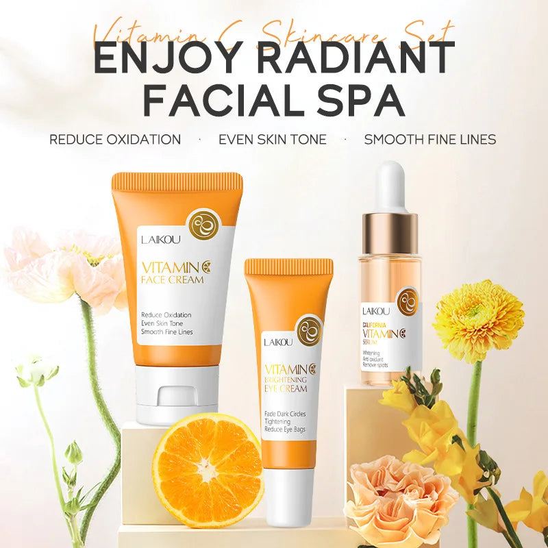 LAIKOU Vitamin C Luxury Skincare Collection — 3-Piece Brightening Set