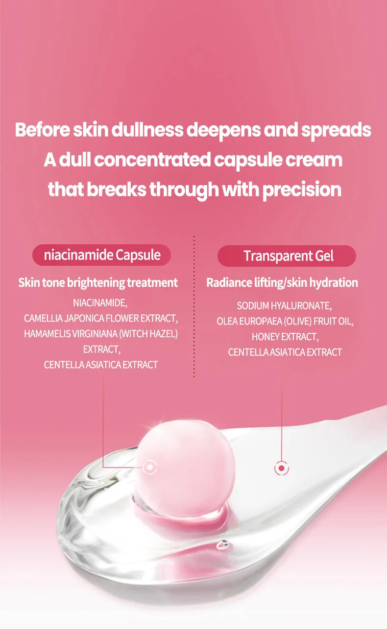 Korean PDRN Collagen Capsule Cream — Niacinamide Brightening Moisturiser