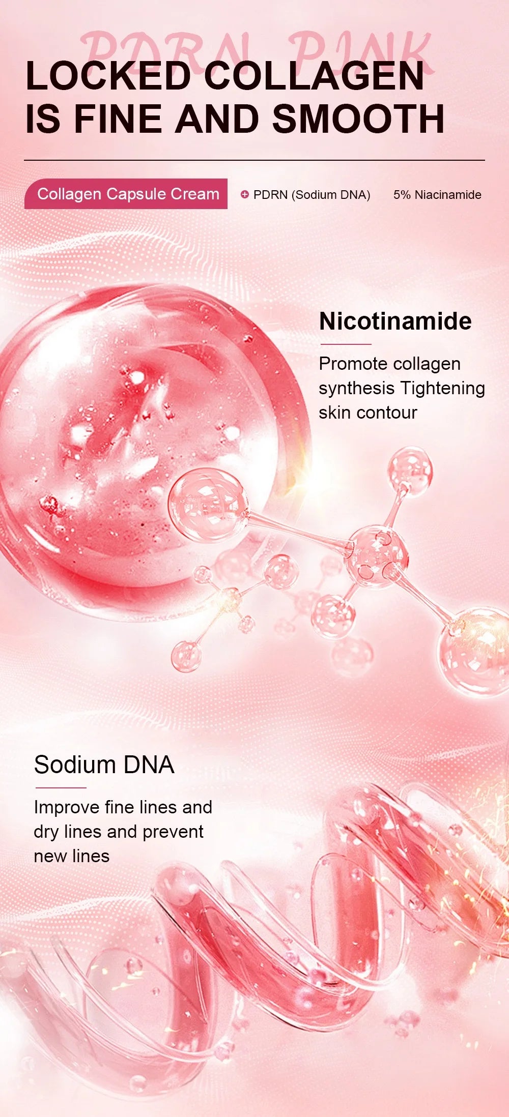 Korean PDRN Collagen Capsule Cream — Niacinamide Brightening Moisturiser