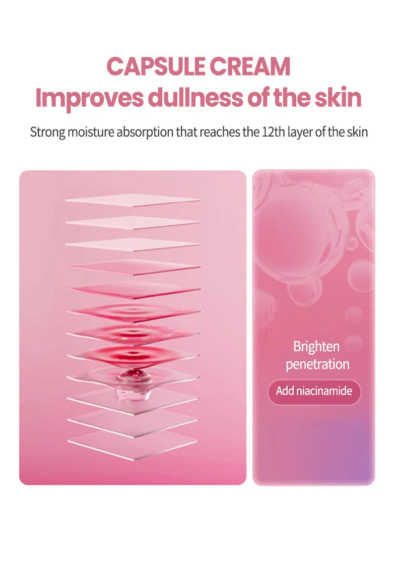 Korean PDRN Collagen Capsule Cream — Niacinamide Brightening Moisturiser