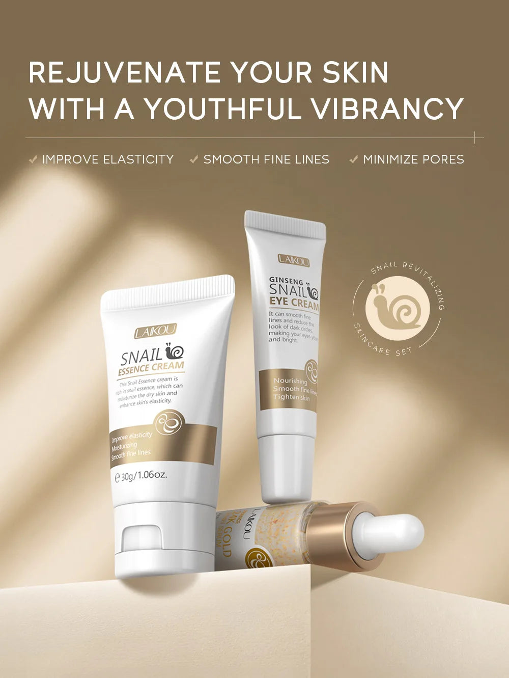LAIKOU Vitamin C Luxury Skincare Collection — 3-Piece Brightening Set